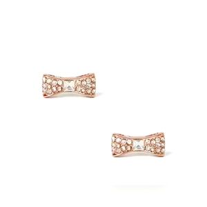 NWT KATE SPADE "Ready Set Bow" Pave Studs Rose Gold
